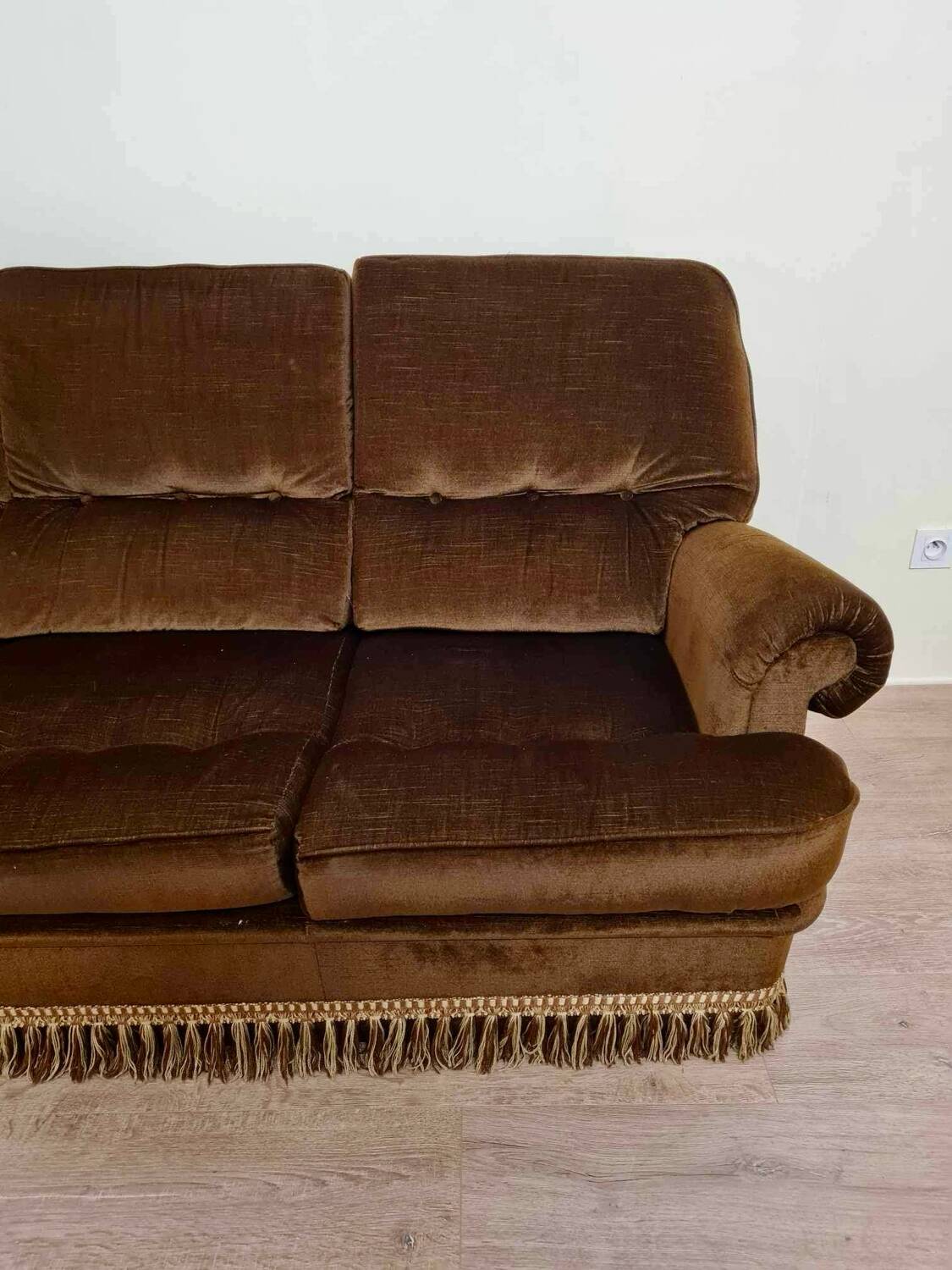 Toad bench in genoa velvet circa 1960