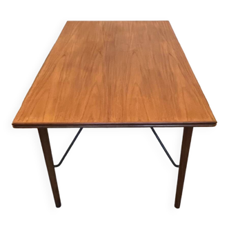 Table à manger vintage de style scandinave avec 2 rallonges