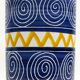 Robert Picault – Enamelled earthenware utensil holder in blue and yellow – Vallauris