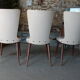 3 white Baumann chairs - Essor model