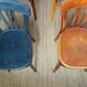 Set of 8 mismatched vintage bistro chairs