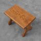 Sculptural hand-carved oak wooden stool, France, ca. 1900