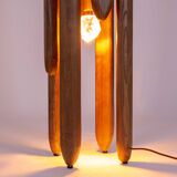 Mid-Century Modern Collectible Design Museum Quality Solid Wood Floor Lamp