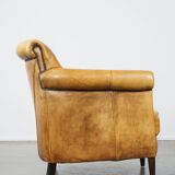 Cow leather armchair in a unique color