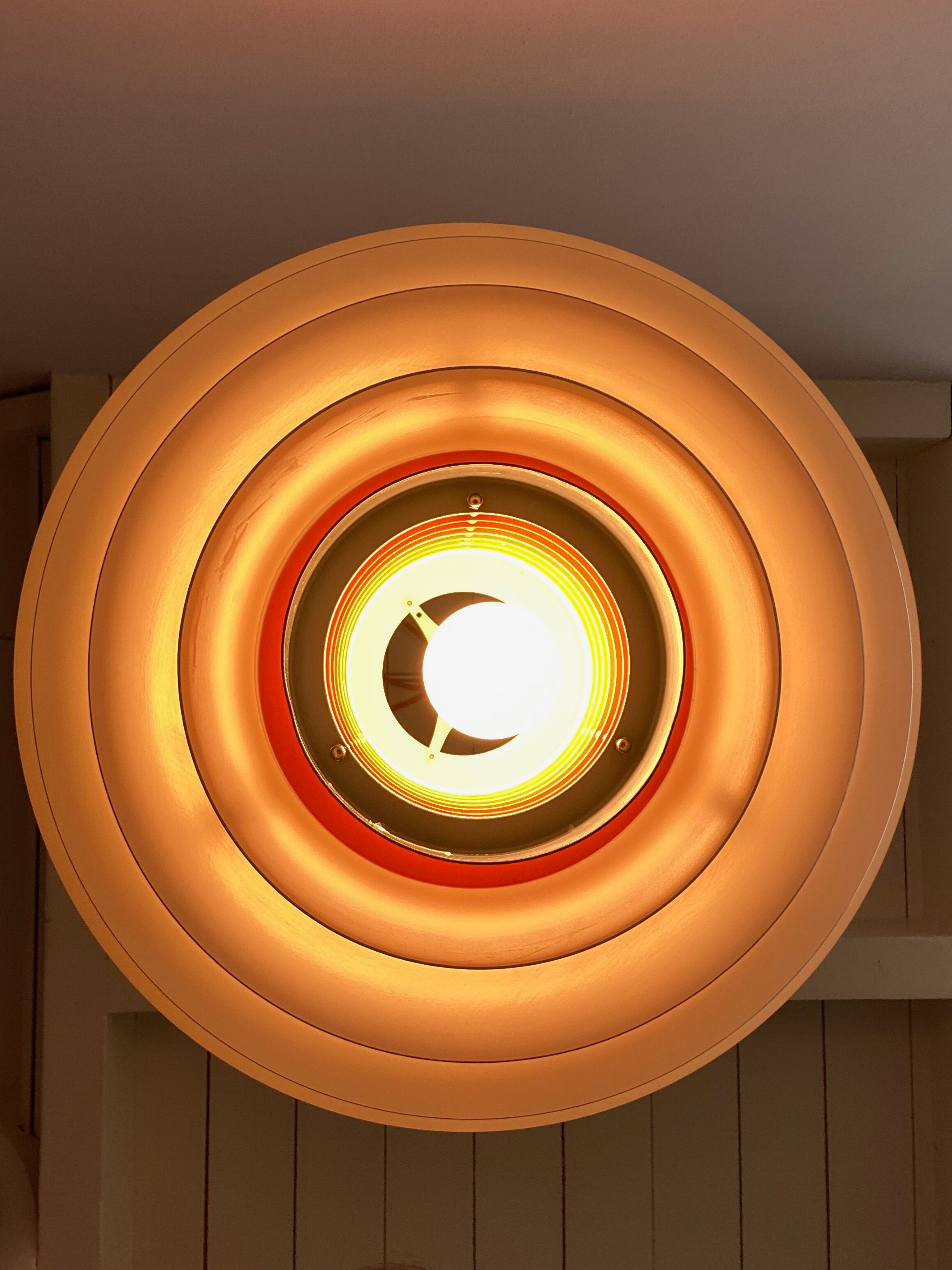 Sven middelboe verona pendant in white and orange by nordisk solar, denmark