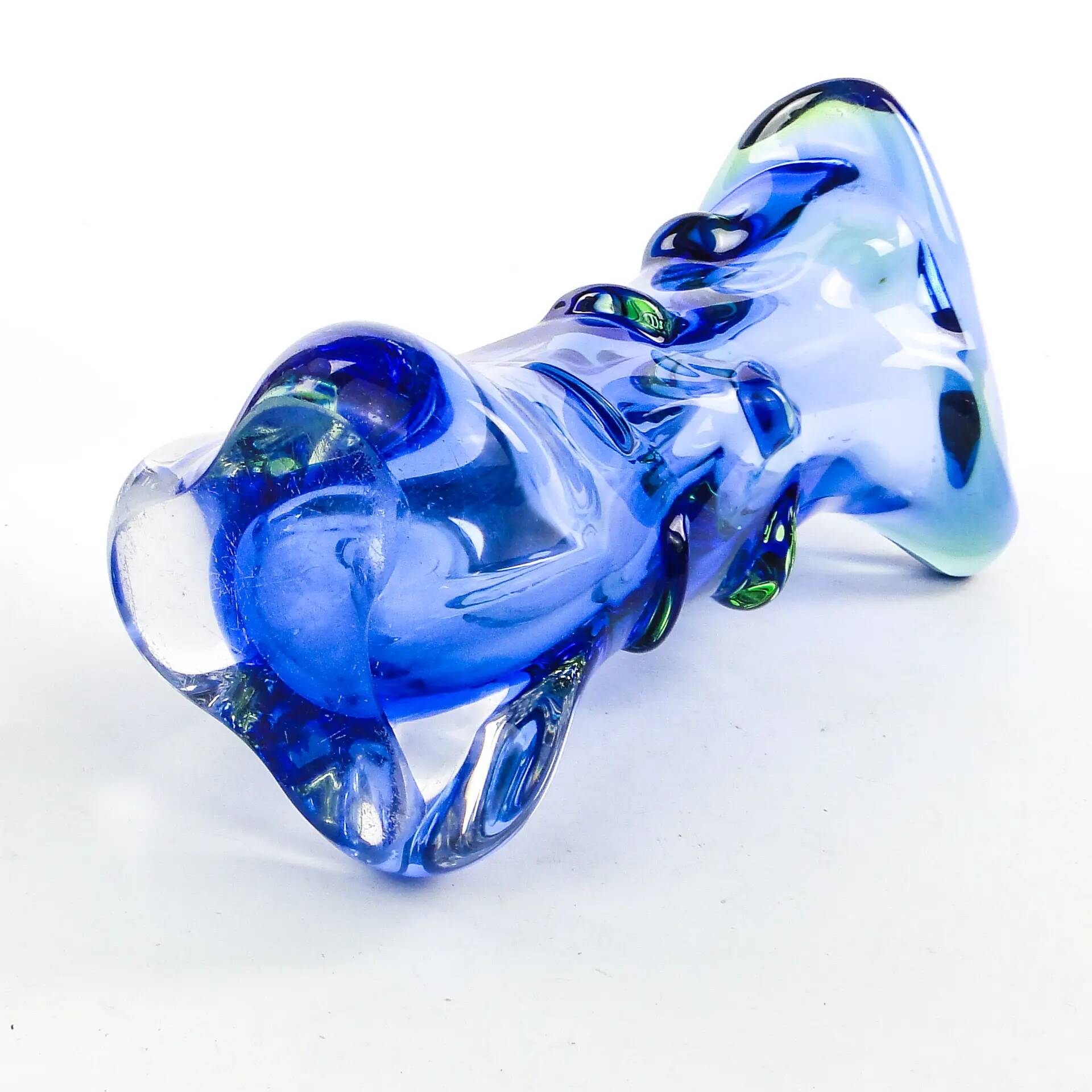 Vase moderne du milieu du siècle, en verre, conçu par J. Hospodka, Tchécoslovaquie, années 1960.