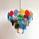 Vintage Murano glass chandelier with 10 lights, Italy 1980s