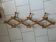 Vintage wooden coat rack imitation bamboo accordion 10 patères