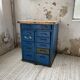 Meuble établi rangement militaire industriel bleu