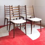 Set of 4 vintage teak chairs by Benze Sitzmobel.