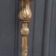 Lampadaire en bronze doré Napoléon III pieds griffes décor de feuillage