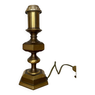 Pied de lampe ancien en laiton