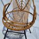 Adult chair rattan oval feet metal