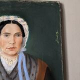 Old pastel vintage Breton portrait countryside decoration