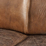 Neck leather 2-seater sofa by Hugo de Ruiter for Leolux, 1970s Netherlands