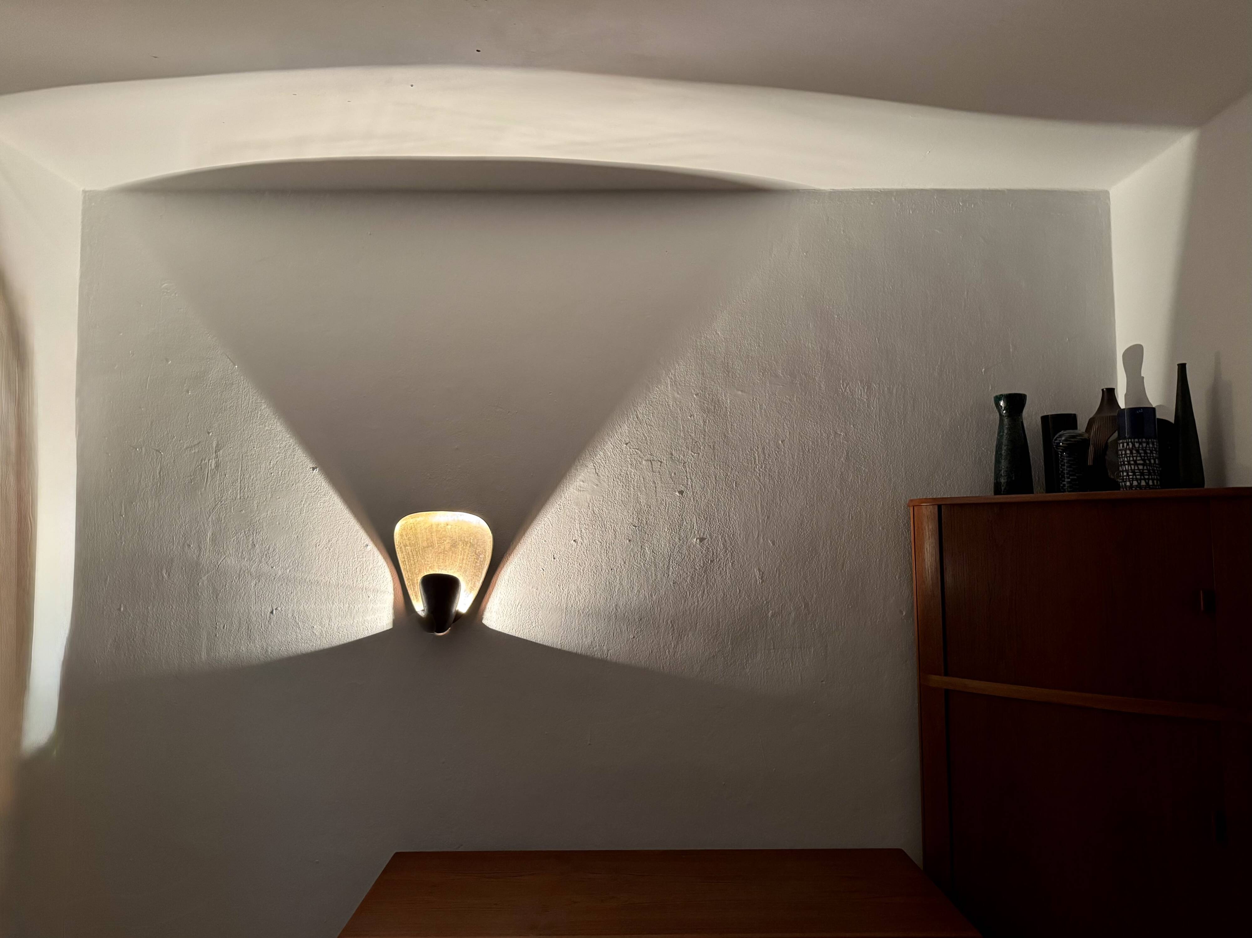Brutalist Brass and Copper Wall Lamp