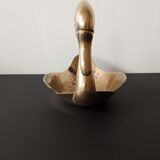 Trinket bowl "swan" in old brass