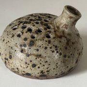Vase céramique grès pyrité vintage design années 60