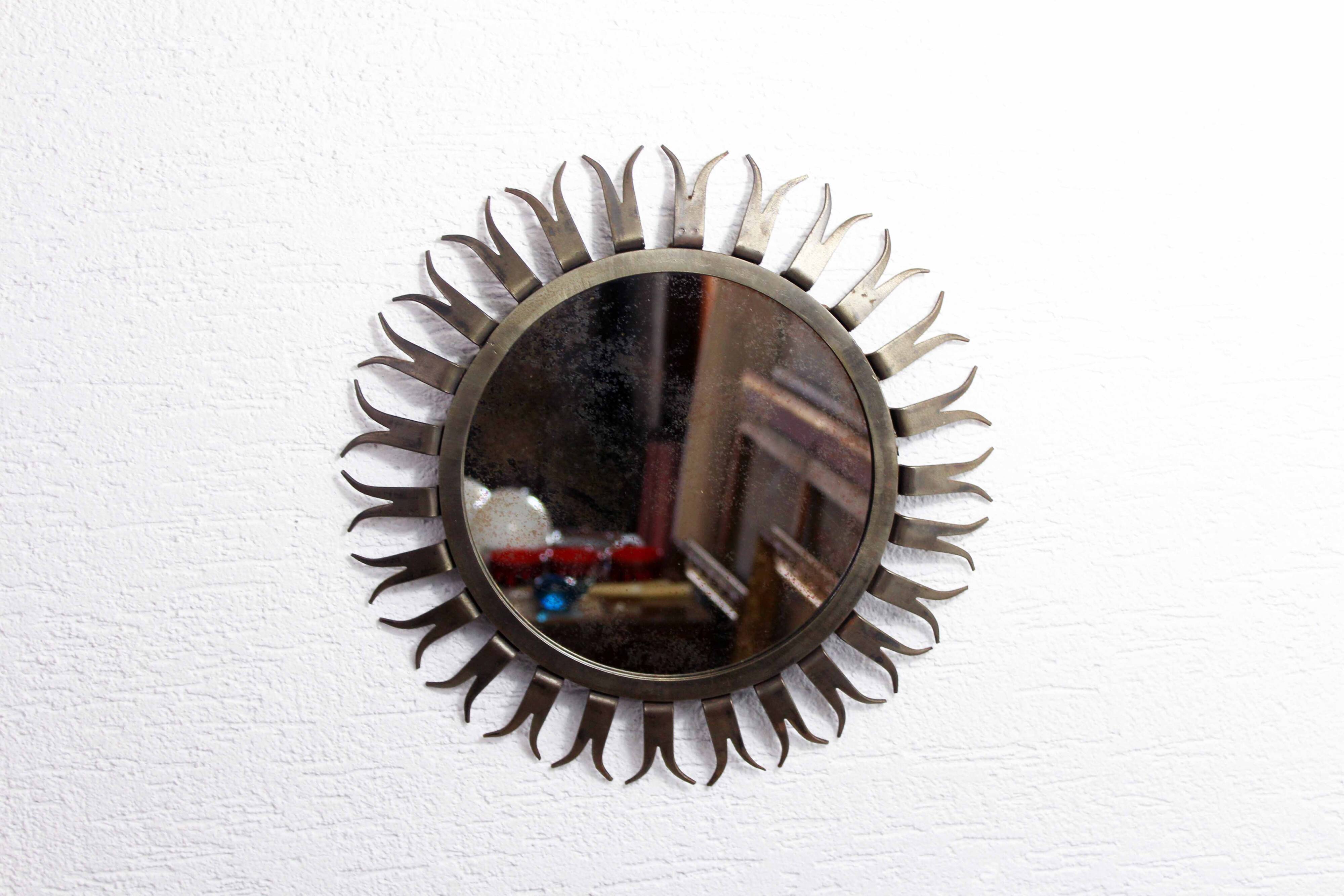 1960s metal sun mirror