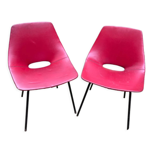 paire de chaises Amsterdam - rouge