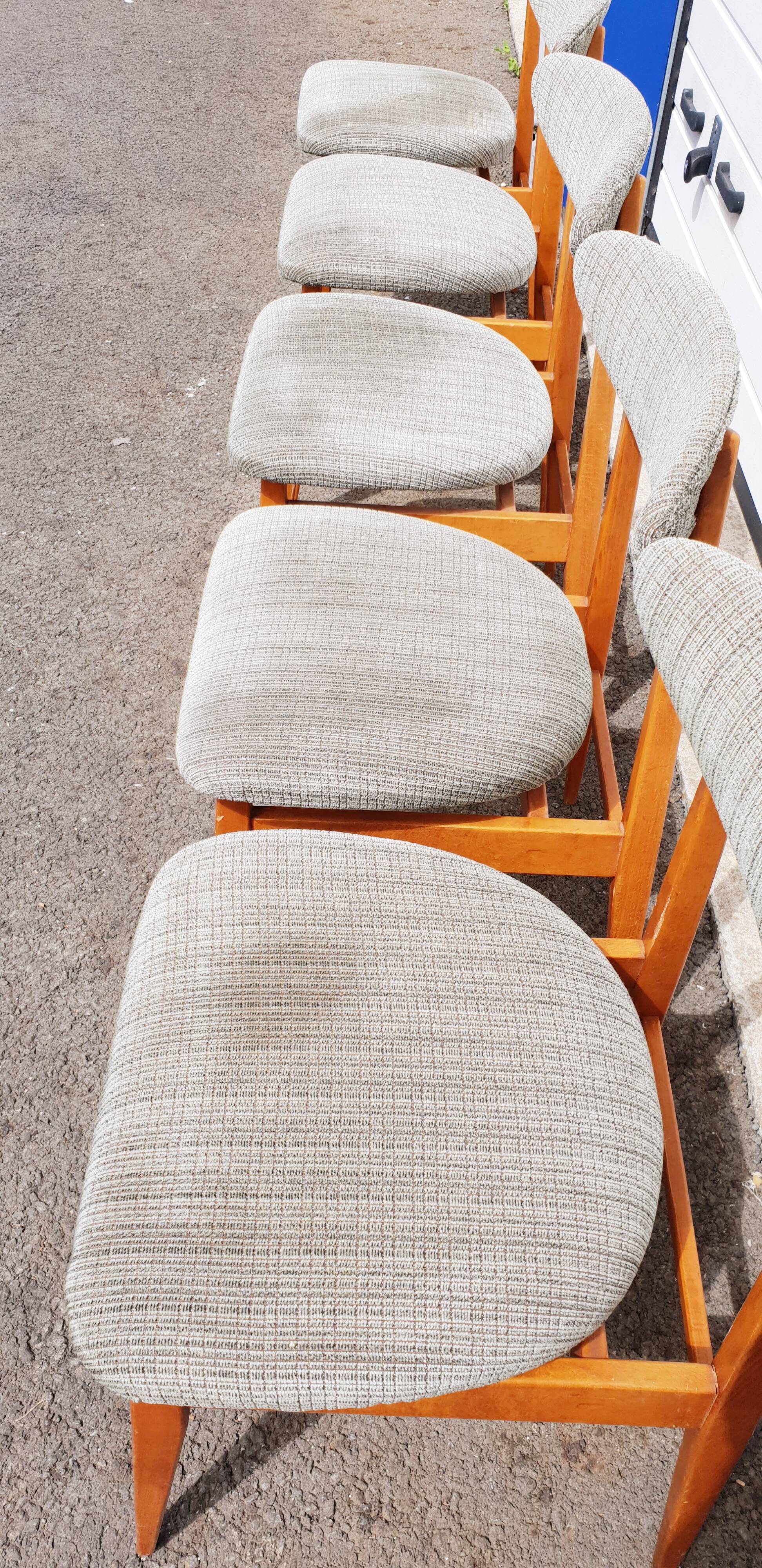 Lot of 5 scandinavian vintage chairs