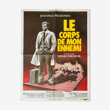 Affiche cinéma originale "Le Corps de mon ennemi" Jean-Paul Belmondo 60x80cm 1976