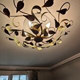 Ceiling lamp painted metal foliage Roche Bobois