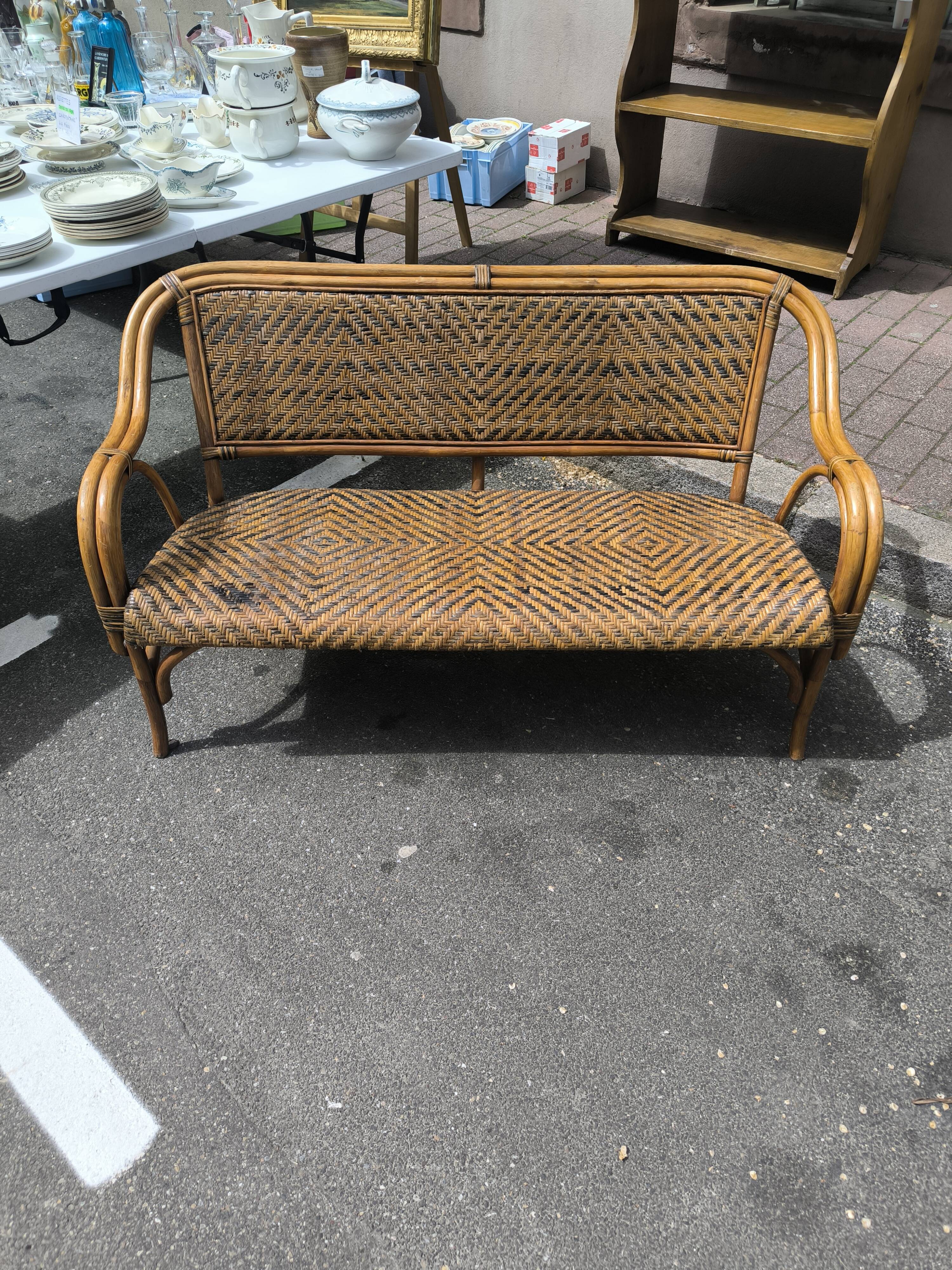 Banquette Rotin