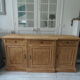 Buffet 3 doors of beautiful Louis XVI style in raw wood
