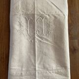 Old embroidered sheet, monogram F J