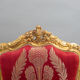 Pair of red and gold armchair Louis XV style