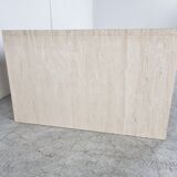 Pair of vintage travertine coffee or side tables, 1970s