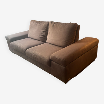 Couch 3 places with mechanism in the backrest + armrest / microfiber coating / poltron e sofa