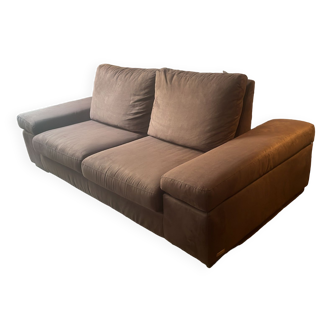 Couch 3 places with mechanism in the backrest + armrest / microfiber coating / poltron e sofa