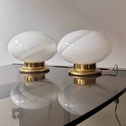 Pair of Murano glass table lamps – Italy, 1970s