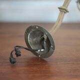 Vintage wall light, bronze swan neck and tulip globe wall light