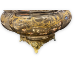 Art Nouveau Planter In Enamelled Glass