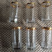 Series of 6 vintage glasses