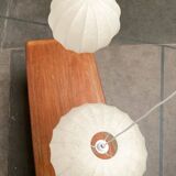 German mid-century cocoon pendant lamps by Friedel Wauer for Goldkant Leuchten, 1960s, set of 2.