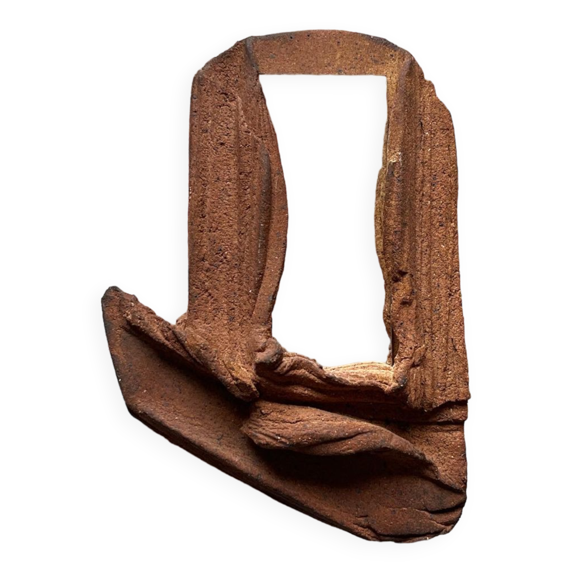 Brutalist terracotta mirror 1960