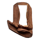 Brutalist terracotta mirror 1960