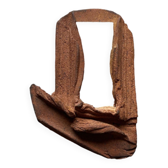 Brutalist terracotta mirror 1960
