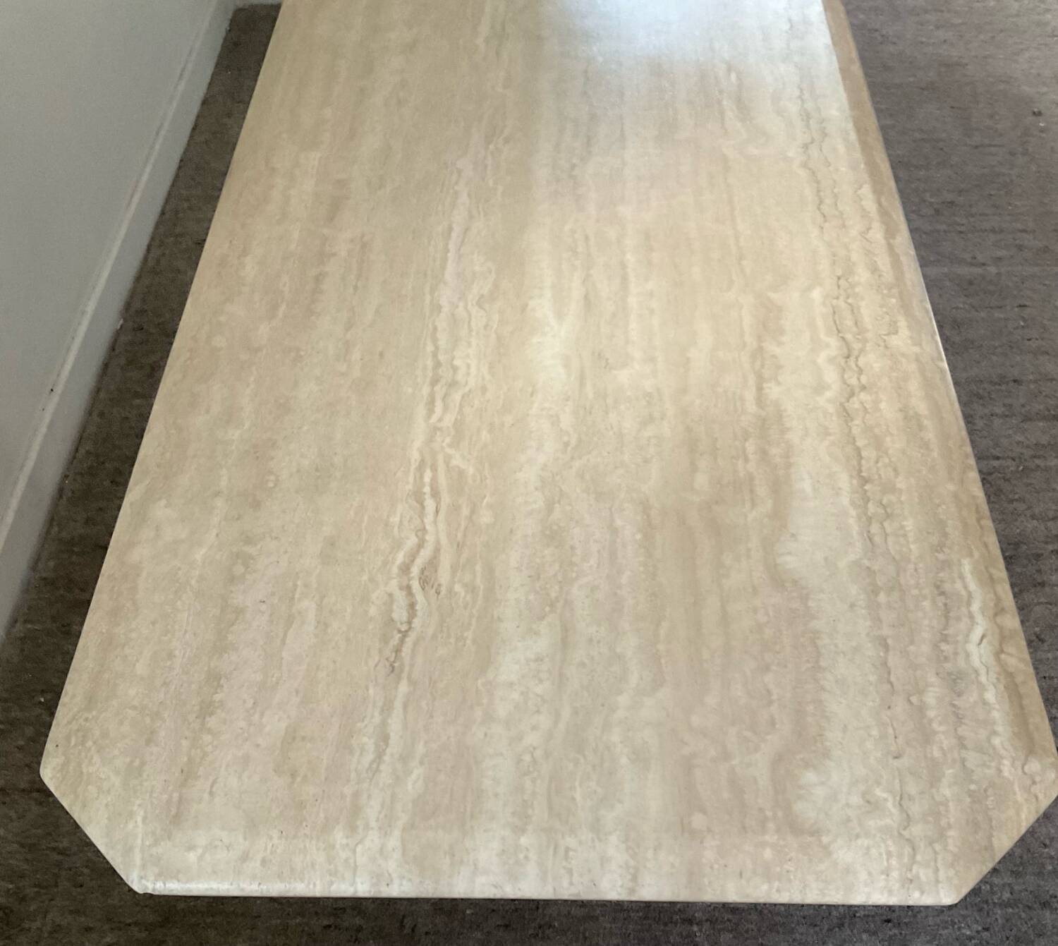 1970s travertine coffee table