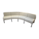 Banquette modulaire courbe Bene cuir crème – 24 modules – Autriche 2008