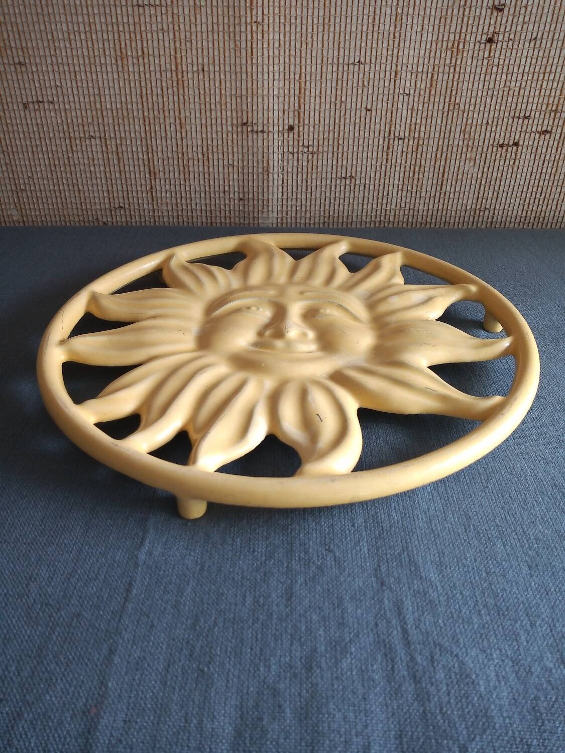Cast iron sun trivet