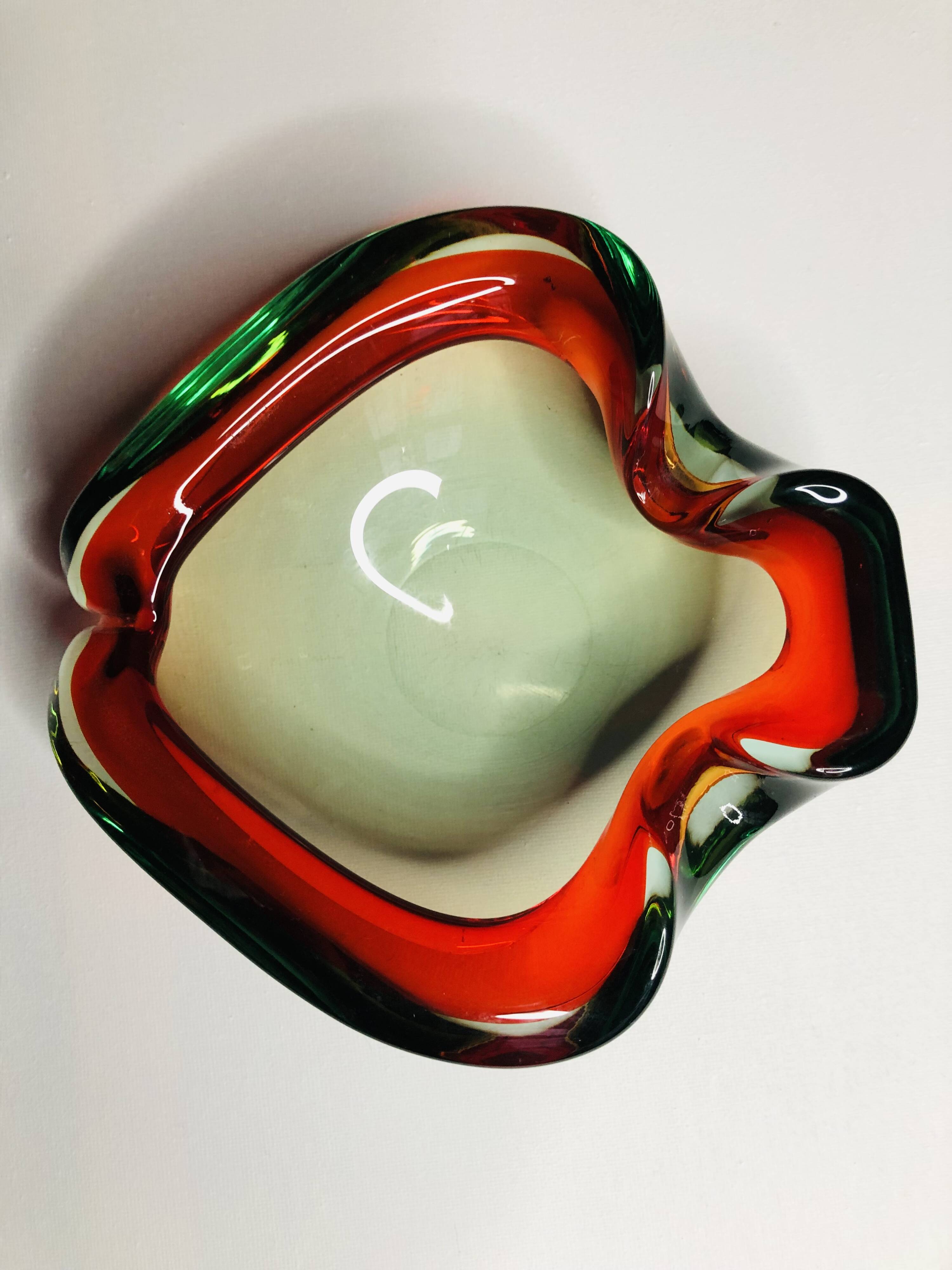 Murano pocket emptier attributed to Barovier&Toso Italy 1940