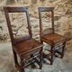 Set of 2 Antique Oak Chairs – 19th Century, Auvergne