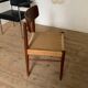 Chaise scandinave vintage en teck et cord