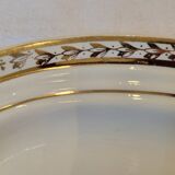 Service de table en porcelaine opaque dorée à la feuille