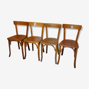 Ensemble de quatre chaises bistrot Baumann